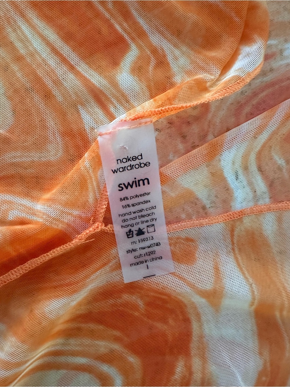 naked wardrobe Orange Swirl Mesh Swim Cover-Up - Picture 2 of 2